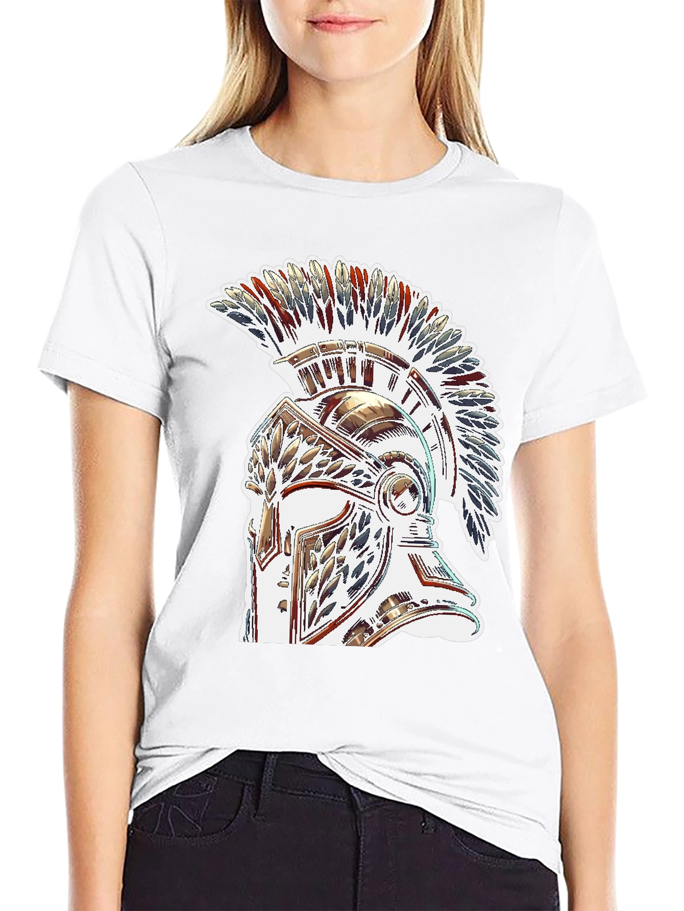 Warrior Helmet Graphic Tee - Black