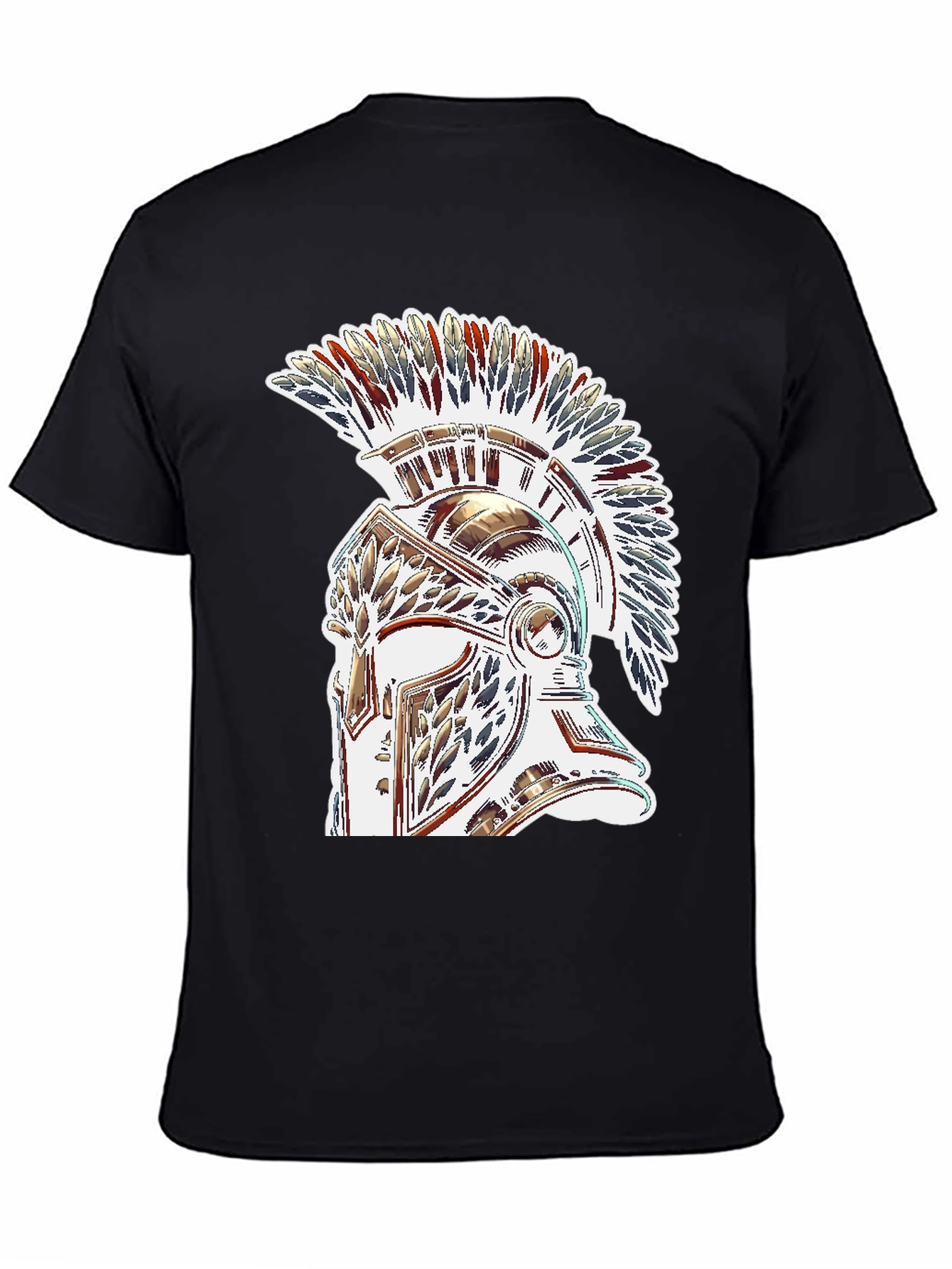 Warrior Helmet Graphic Tee - Black