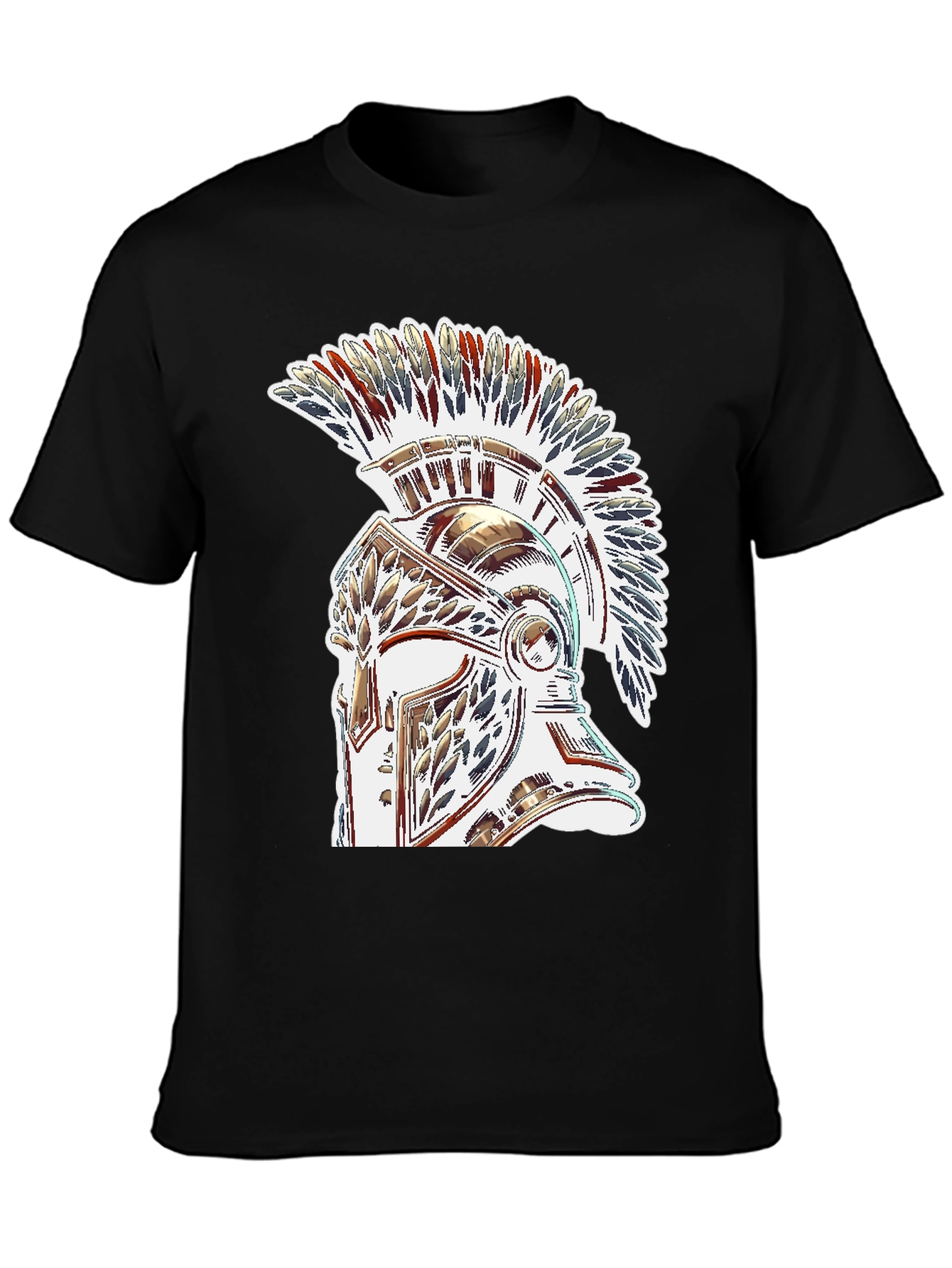 Warrior Helmet Graphic Tee - Black