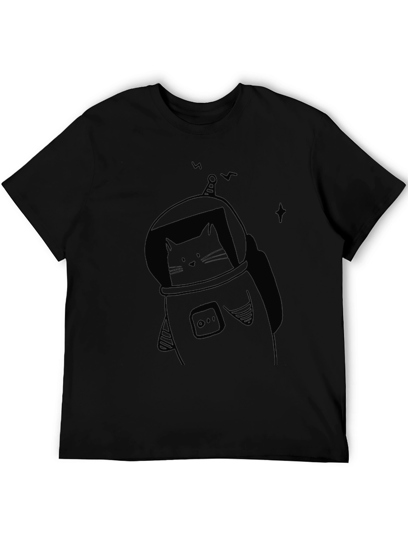 Astronaut Cat Graphic T-Shirt - Soft Cotton Tee
