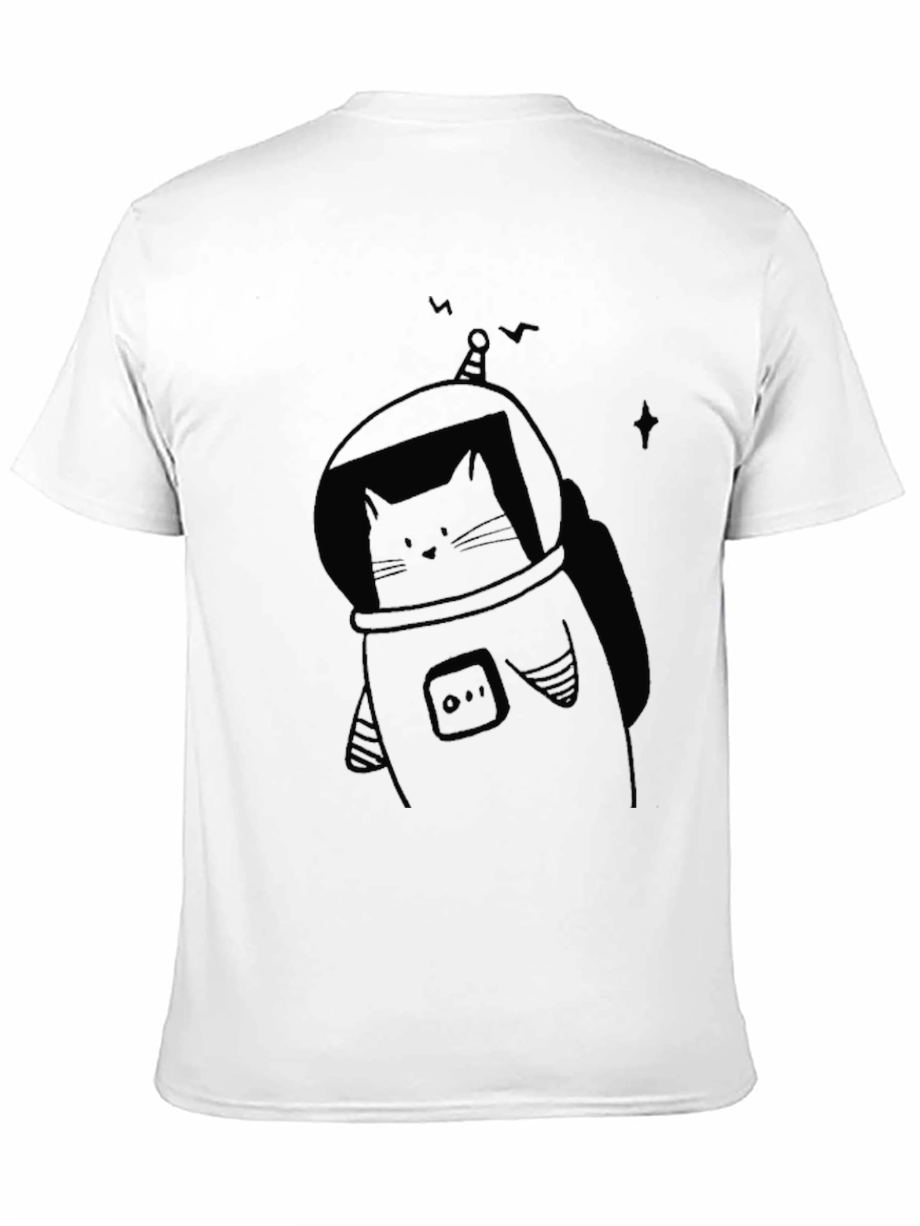 Astronaut Cat Graphic T-Shirt - Soft Cotton Tee