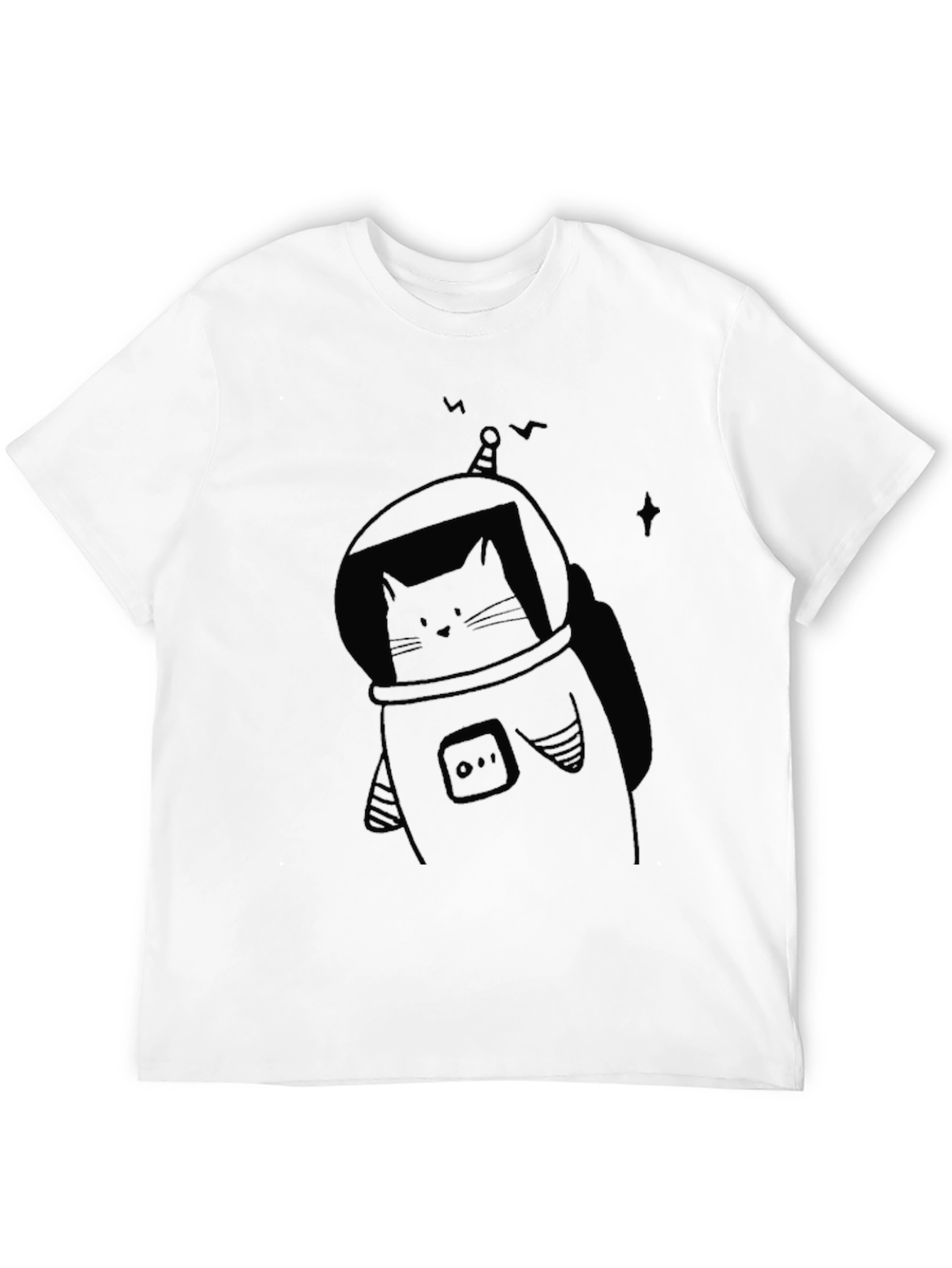 Astronaut Cat Graphic T-Shirt - Soft Cotton Tee