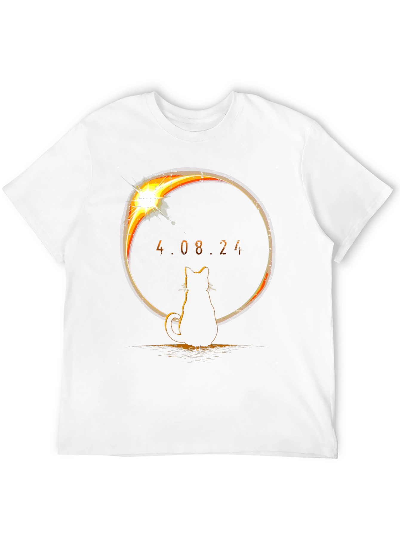 Eclipse Cat Tee: April 8 2024 Solar Event