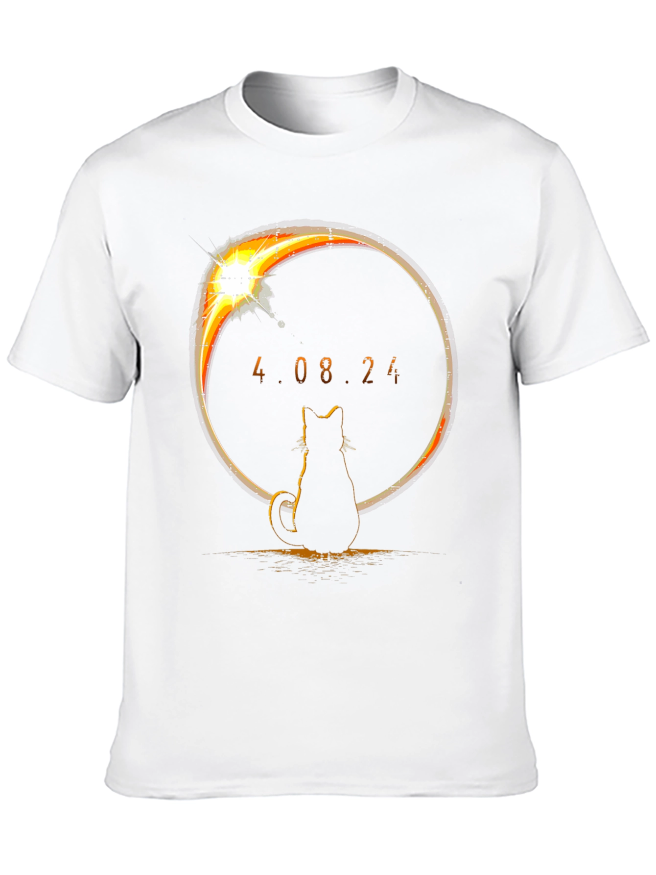 Eclipse Cat Tee: April 8 2024 Solar Event