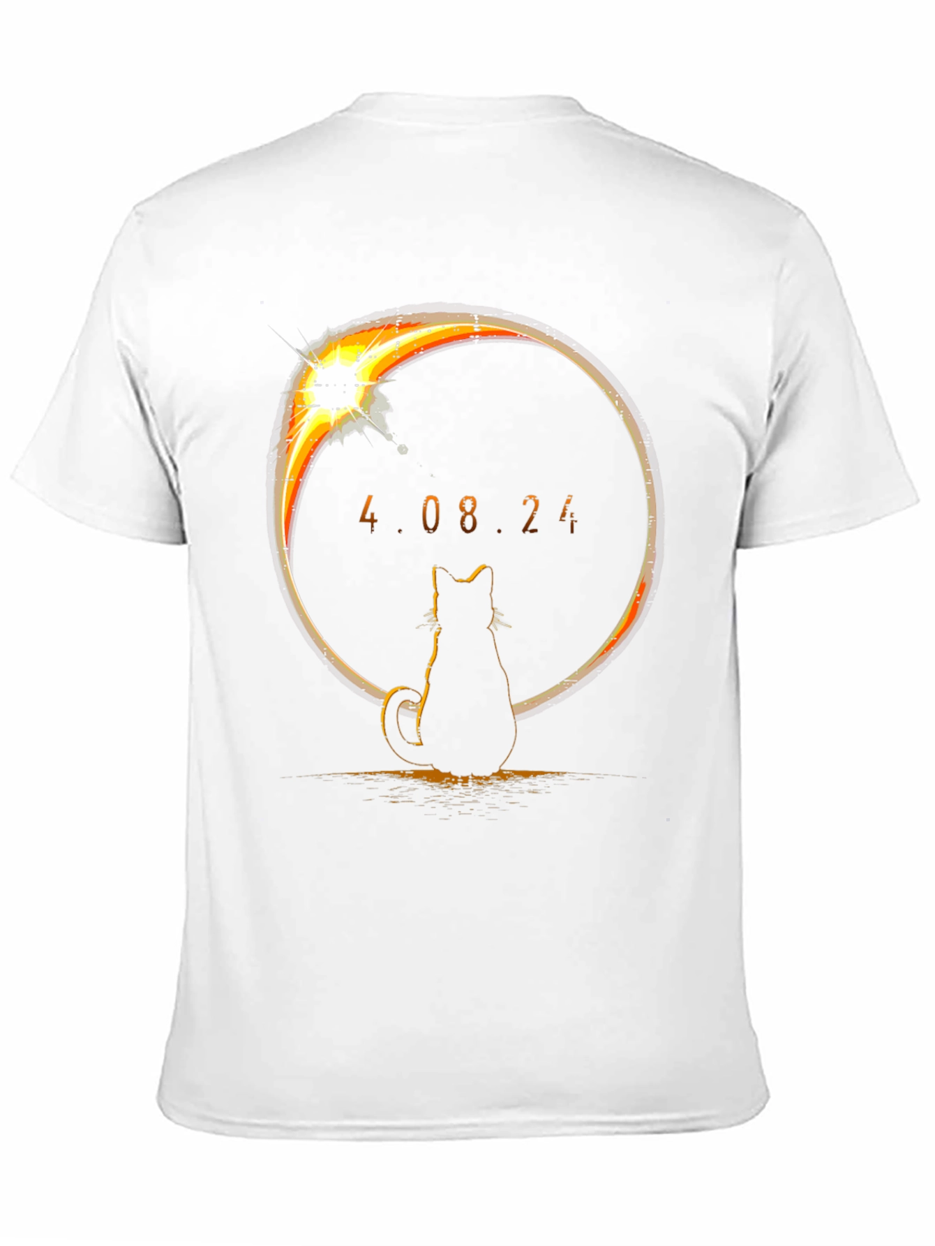 Eclipse Cat Tee: April 8 2024 Solar Event
