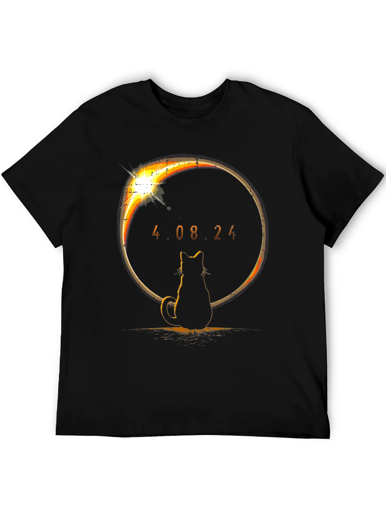 Eclipse Cat Tee: April 8 2024 Solar Event