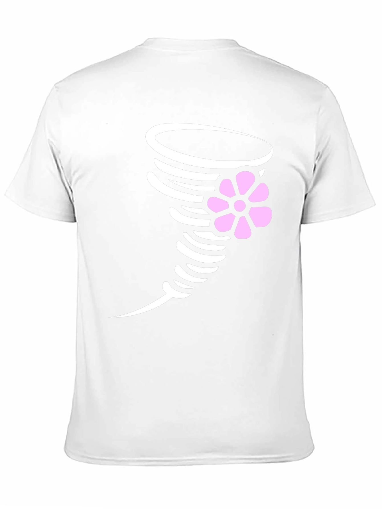 Whimsical Whirlwind Tee - Black Cotton Graphic Shirt