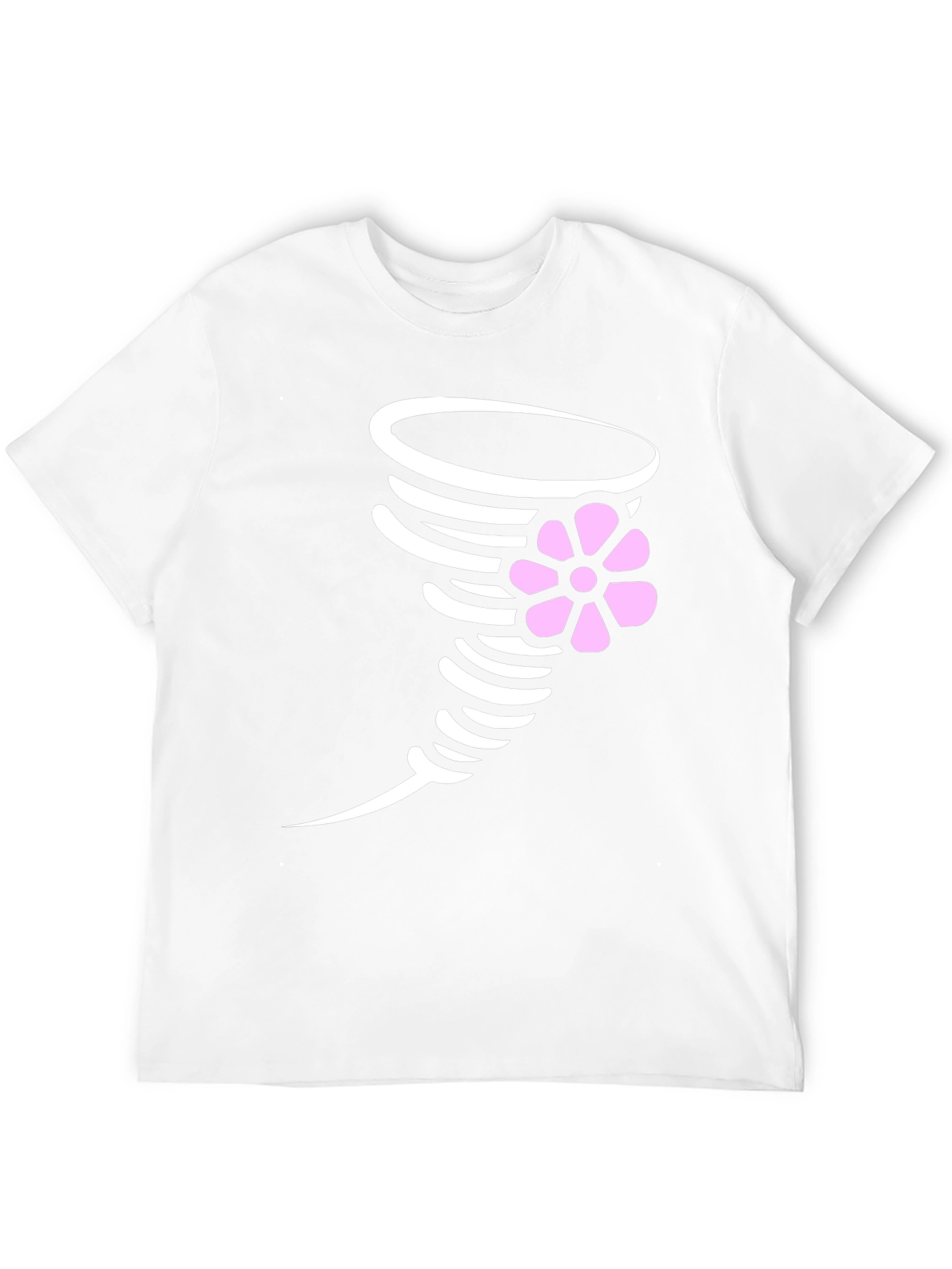 Whimsical Whirlwind Tee - Black Cotton Graphic Shirt