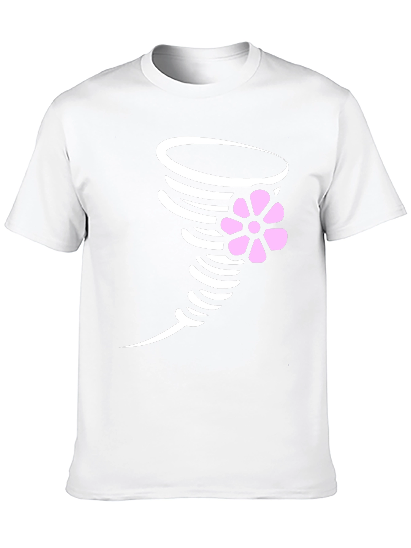 Whimsical Whirlwind Tee - Black Cotton Graphic Shirt