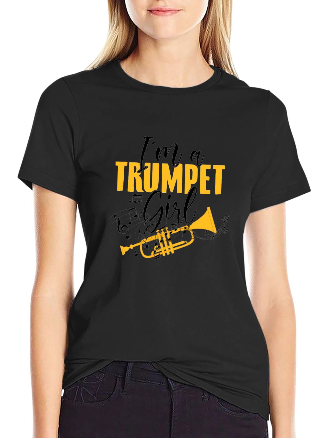 Trumpet Girl T-Shirt - Musical Gift