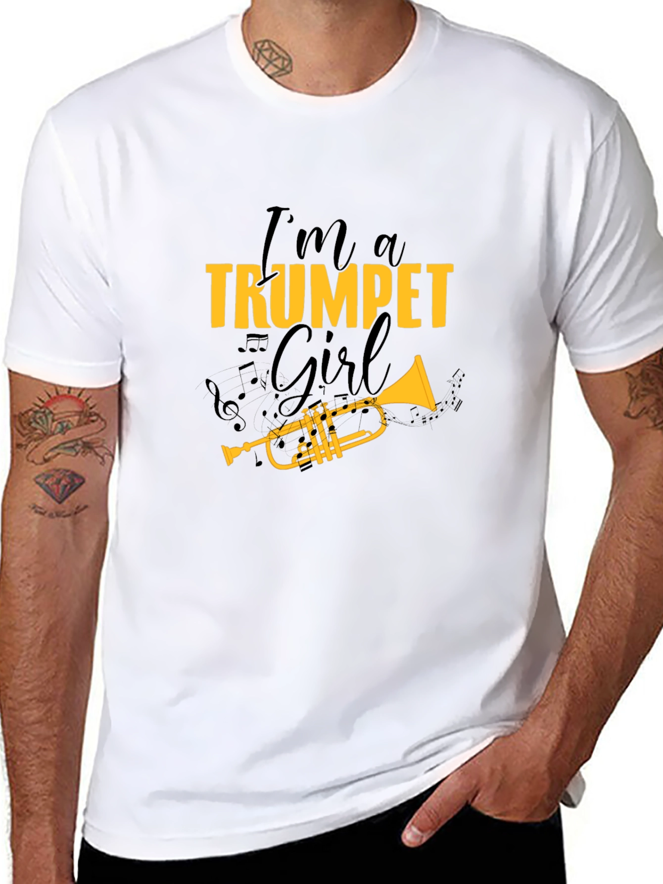 Trumpet Girl T-Shirt - Musical Gift