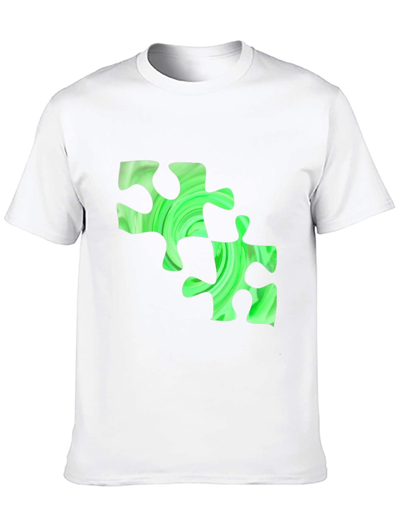 Puzzle Piece Graphic Tee - Black Casual Shirt