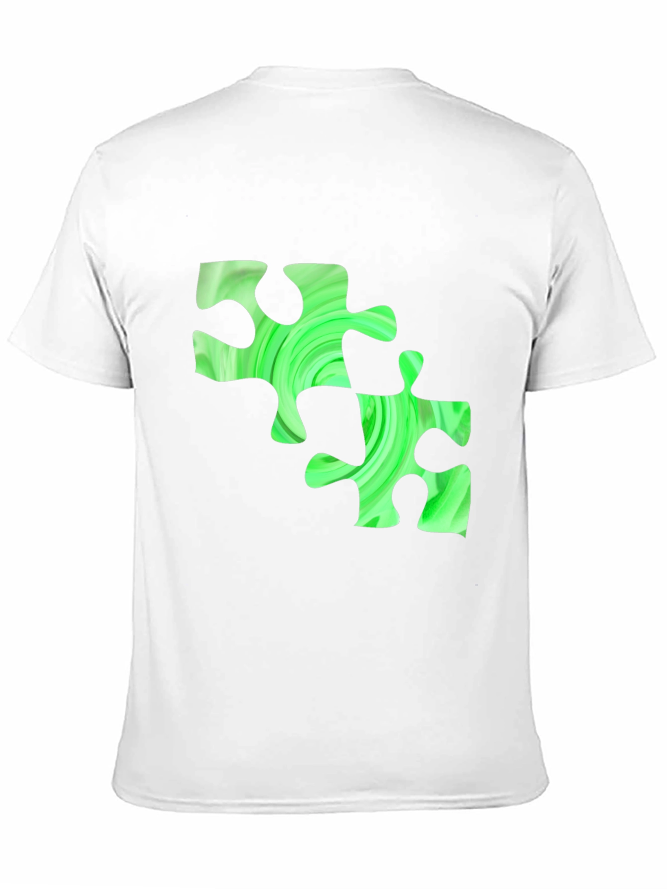 Puzzle Piece Graphic Tee - Black Casual Shirt