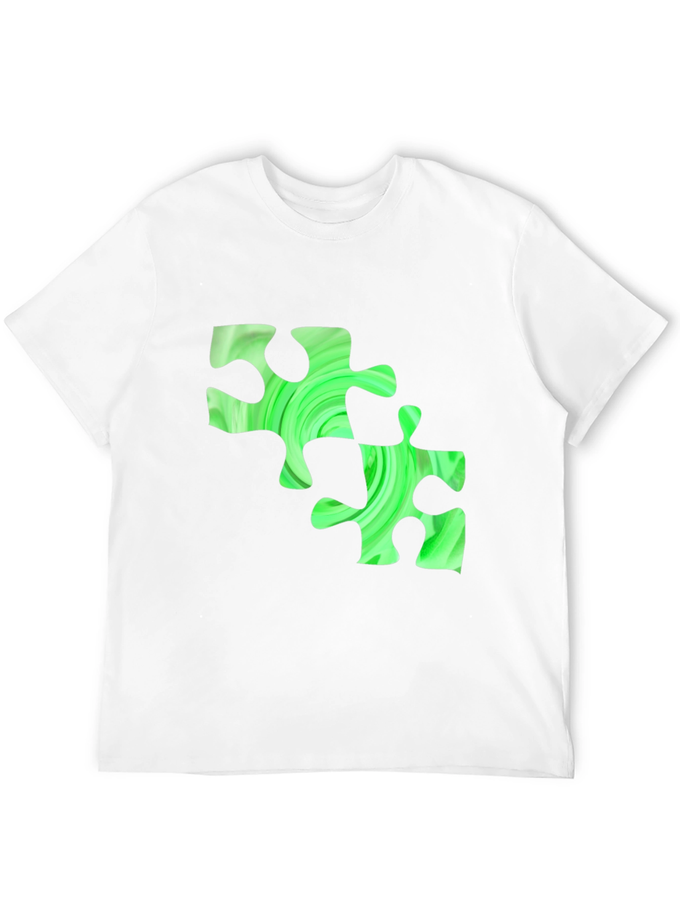 Puzzle Piece Graphic Tee - Black Casual Shirt