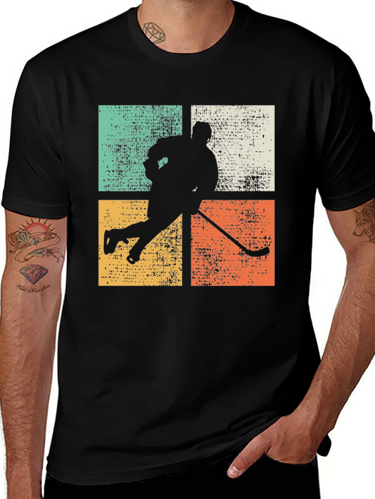 Vintage Hockey Player Graphic Tee