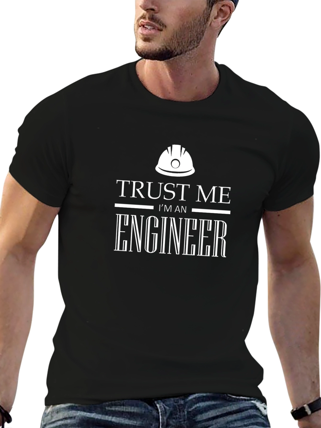 Trust Me Im An Engineer Black T-Shirt