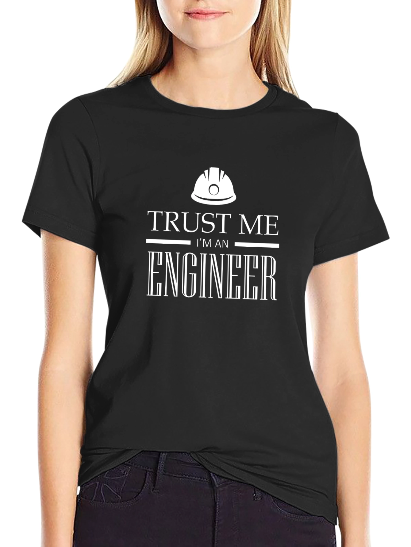 Trust Me Im An Engineer Black T-Shirt