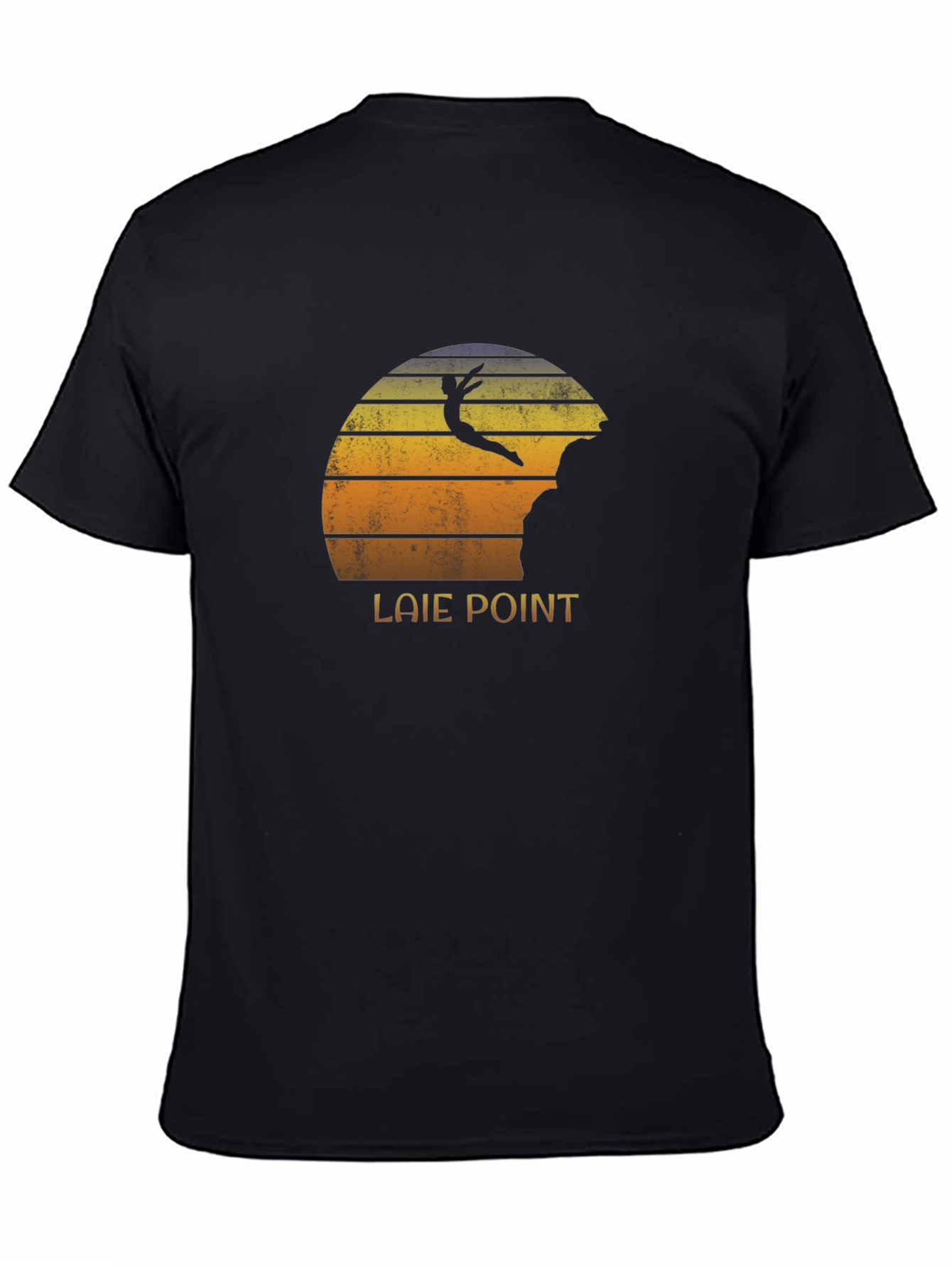 Laie Point Retro Sunset Cliff Diver T-Shirt