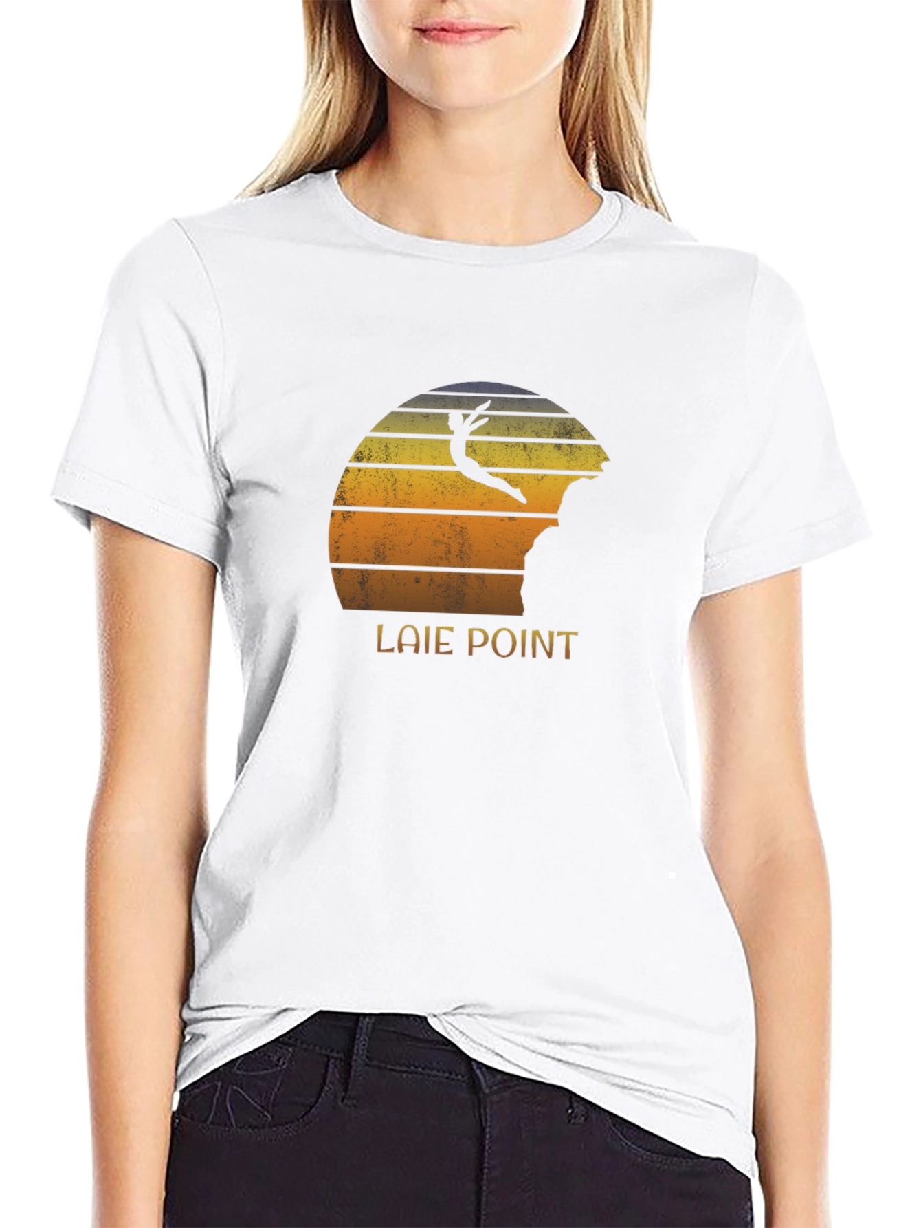 Laie Point Retro Sunset Cliff Diver T-Shirt