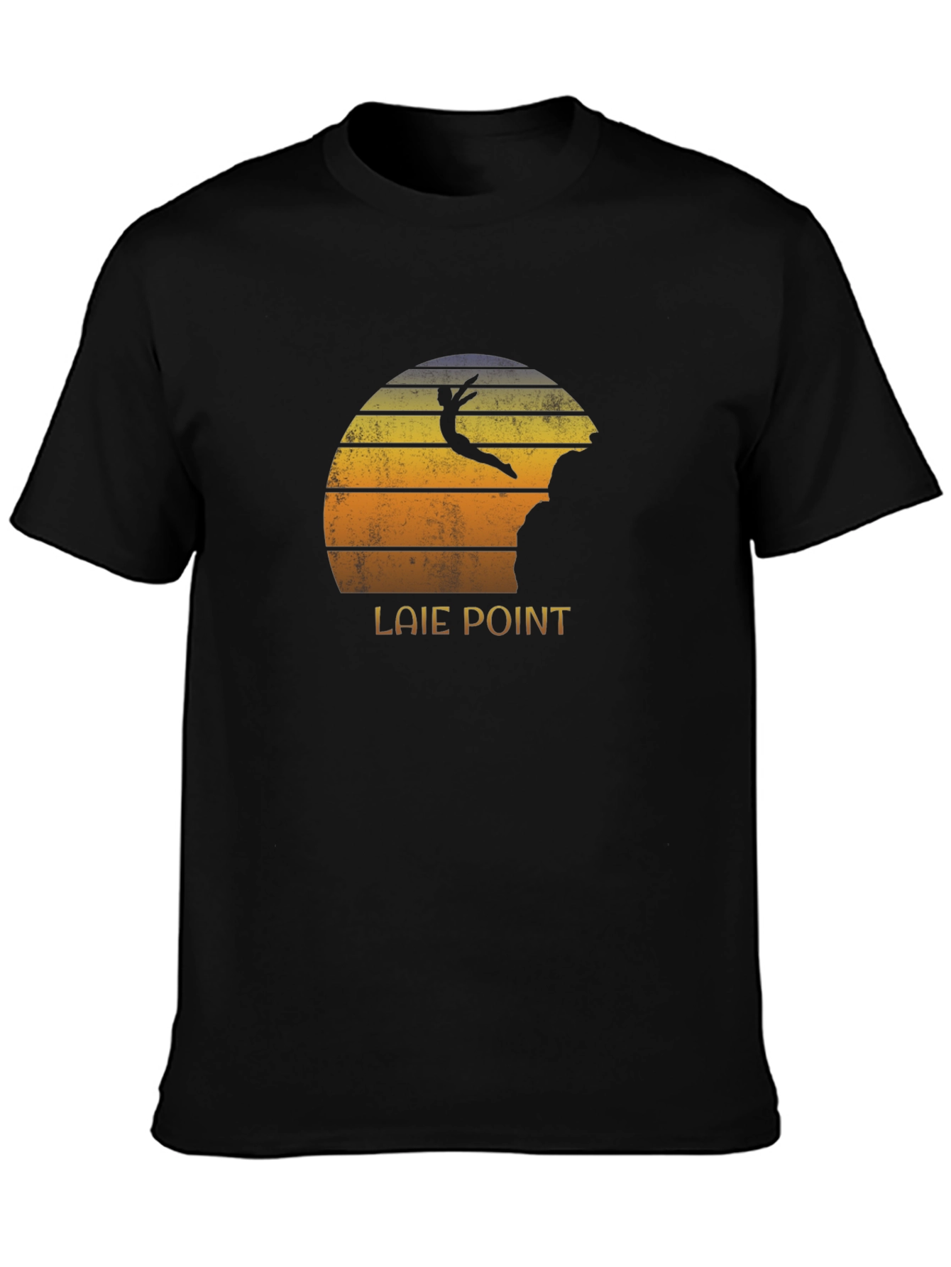Laie Point Retro Sunset Cliff Diver T-Shirt