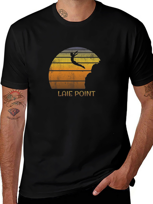 Laie Point Retro Sunset Cliff Diver T-Shirt