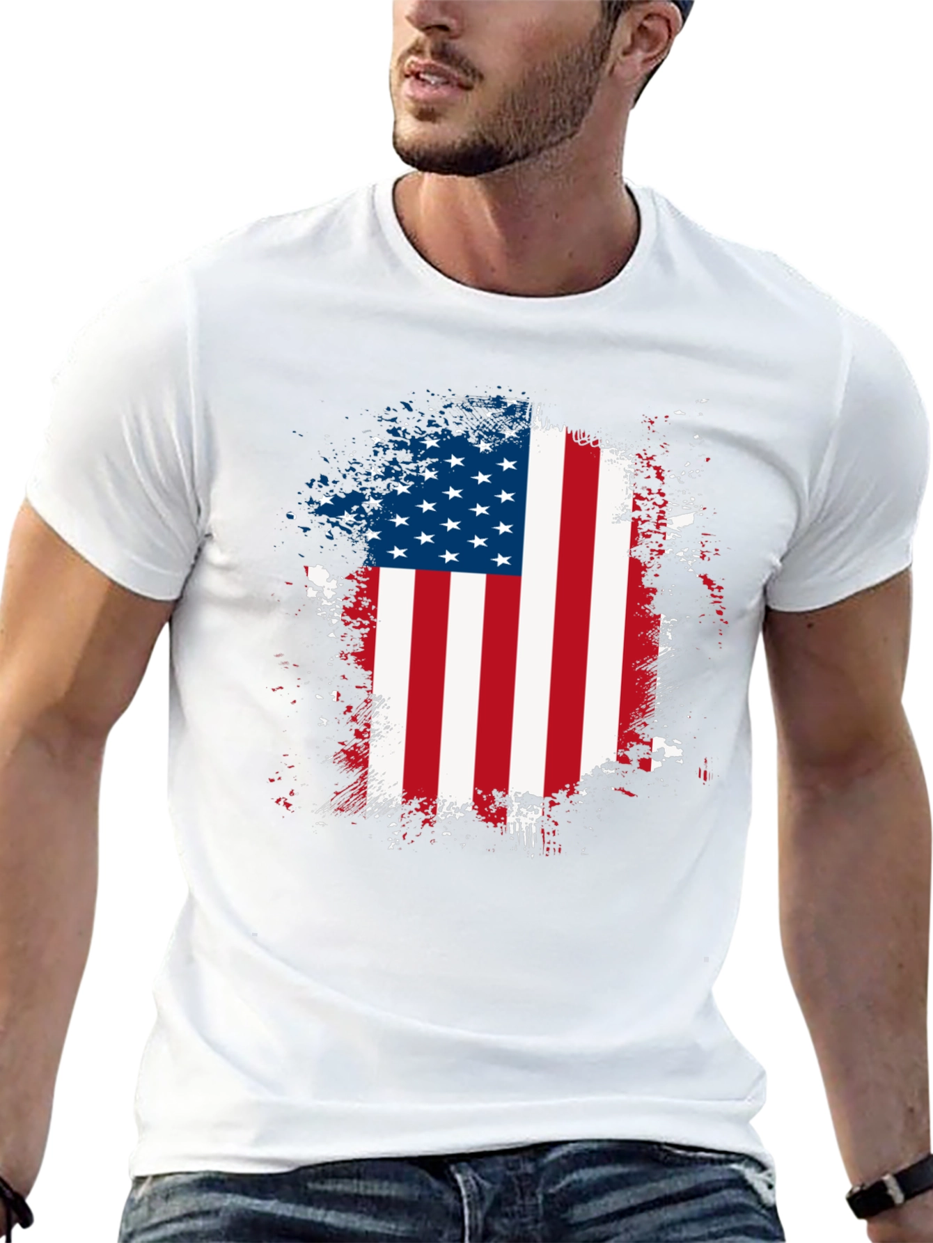American Flag Graphic T-Shirt - Patriotic USA Pride