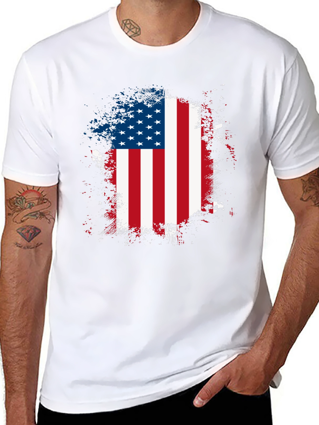 American Flag Graphic T-Shirt - Patriotic USA Pride