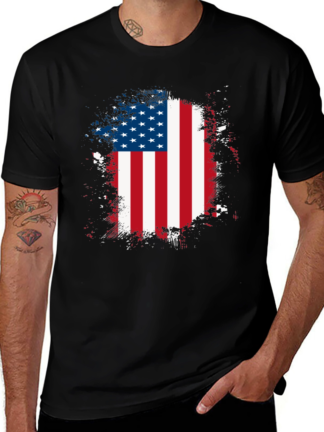 American Flag Graphic T-Shirt - Patriotic USA Pride