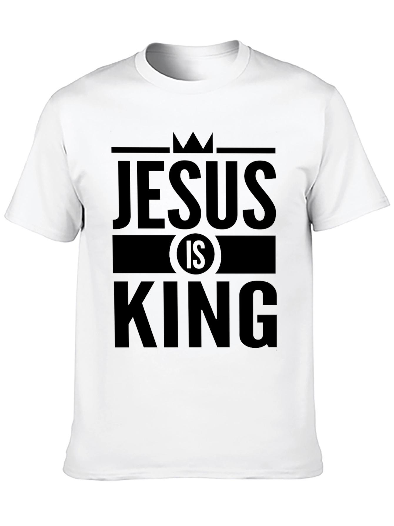 Jesus is King Black Graphic T-Shirt