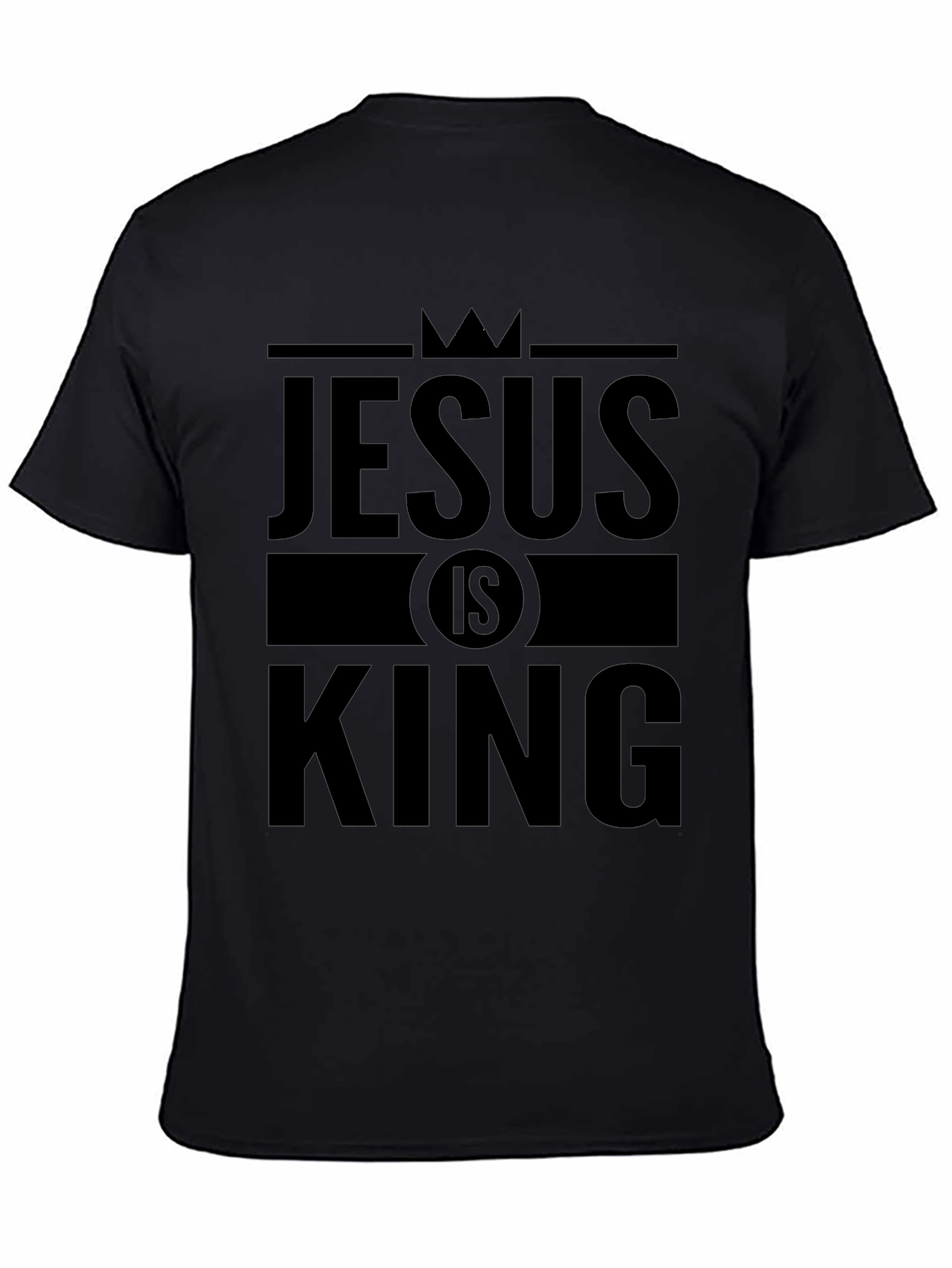 Jesus is King Black Graphic T-Shirt