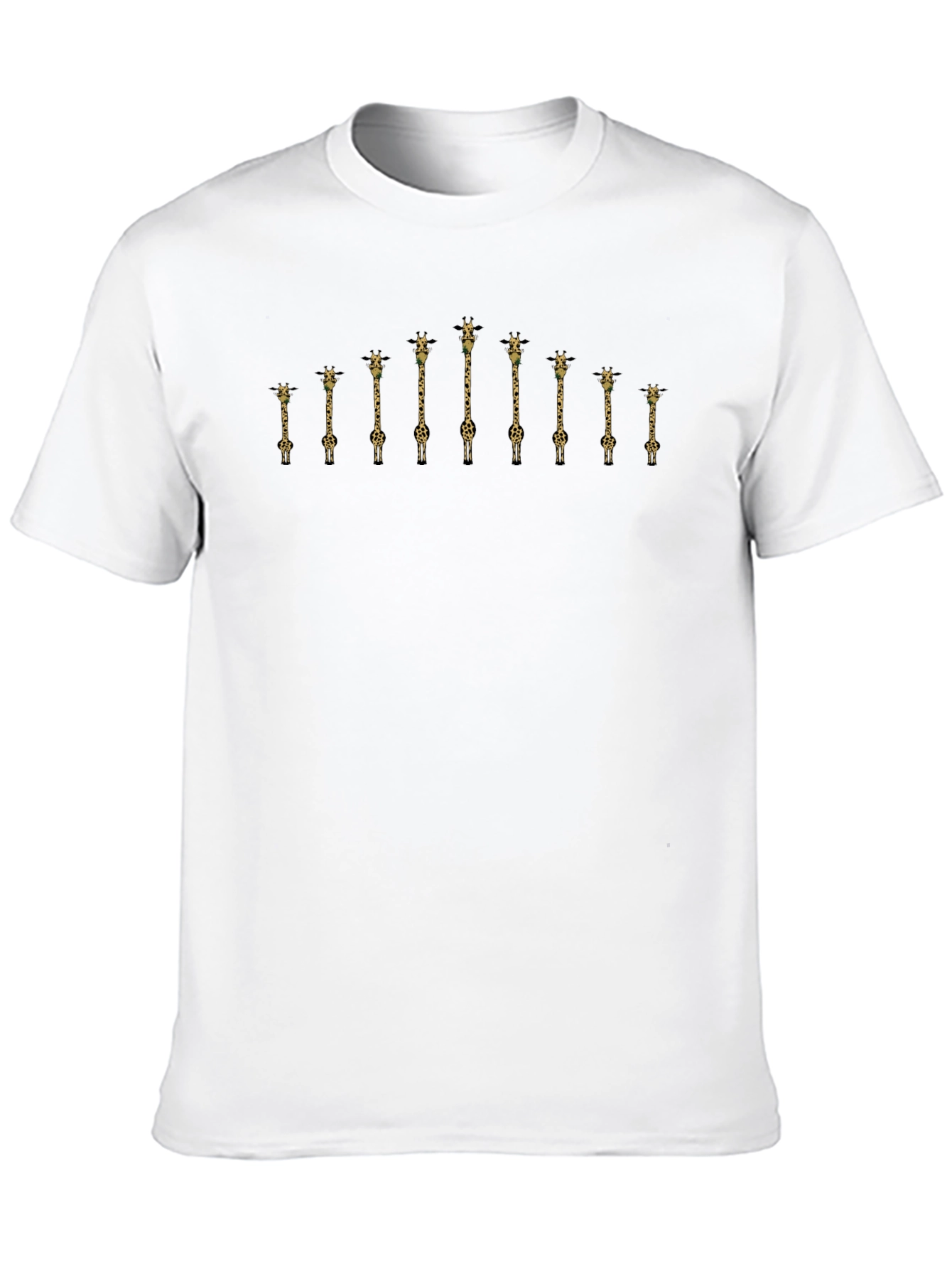 Giraffe Silhouette Black T-Shirt