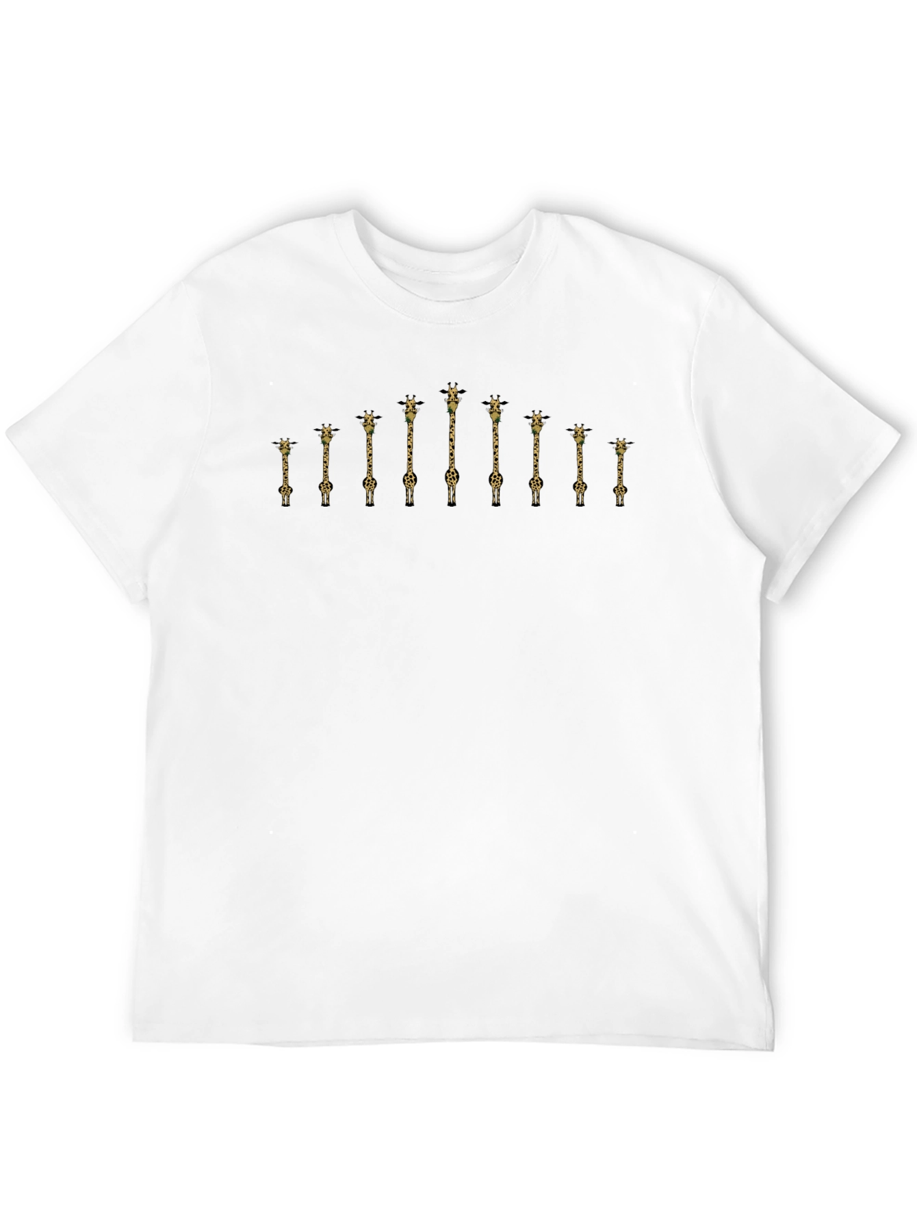 Giraffe Silhouette Black T-Shirt