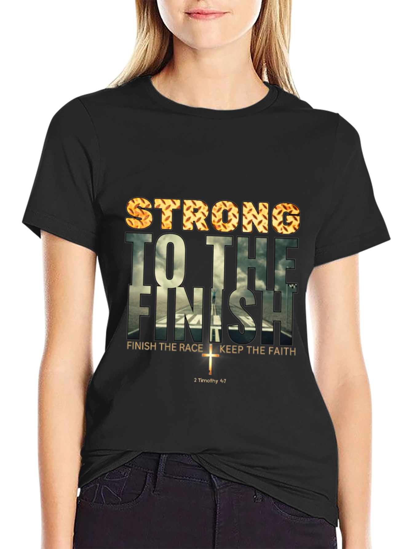 Strong To The Finish T-Shirt Christian Tee