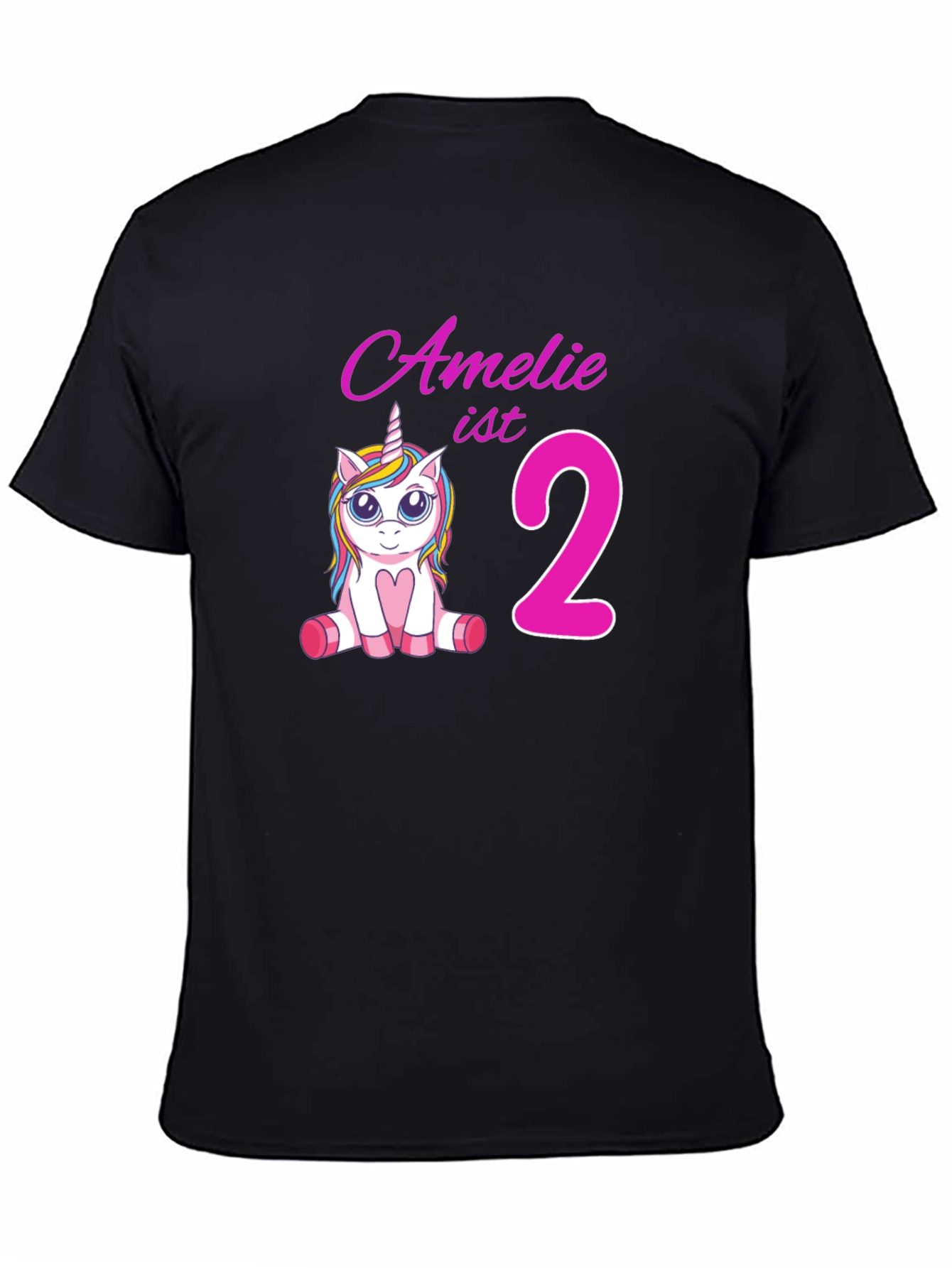 Amelie is 2! Unicorn Birthday T-Shirt