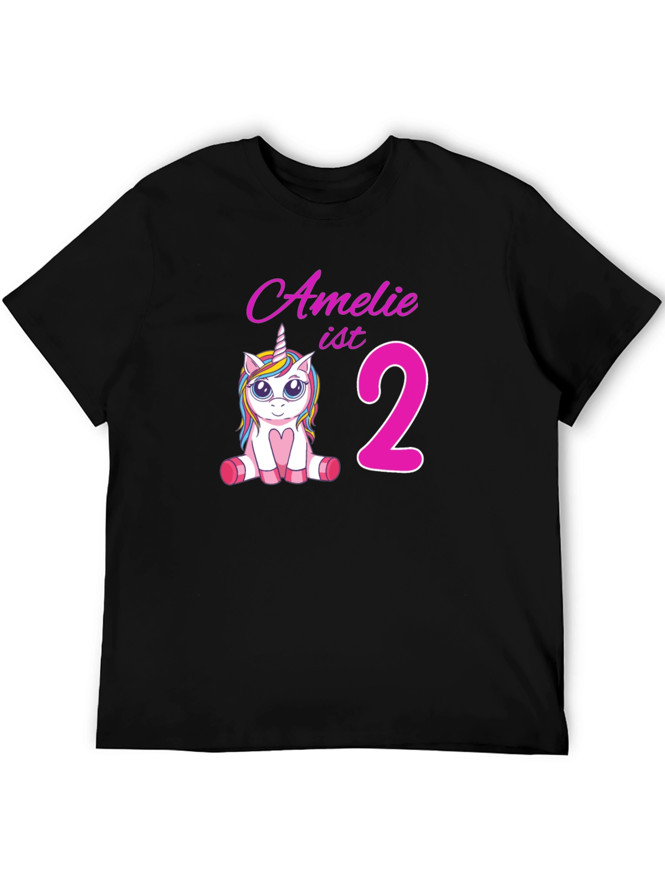 Amelie is 2! Unicorn Birthday T-Shirt
