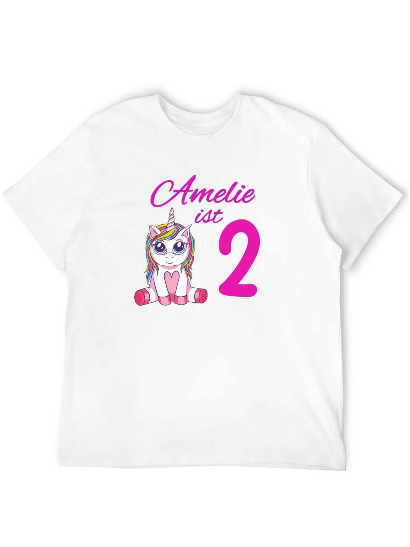 Amelie is 2! Unicorn Birthday T-Shirt