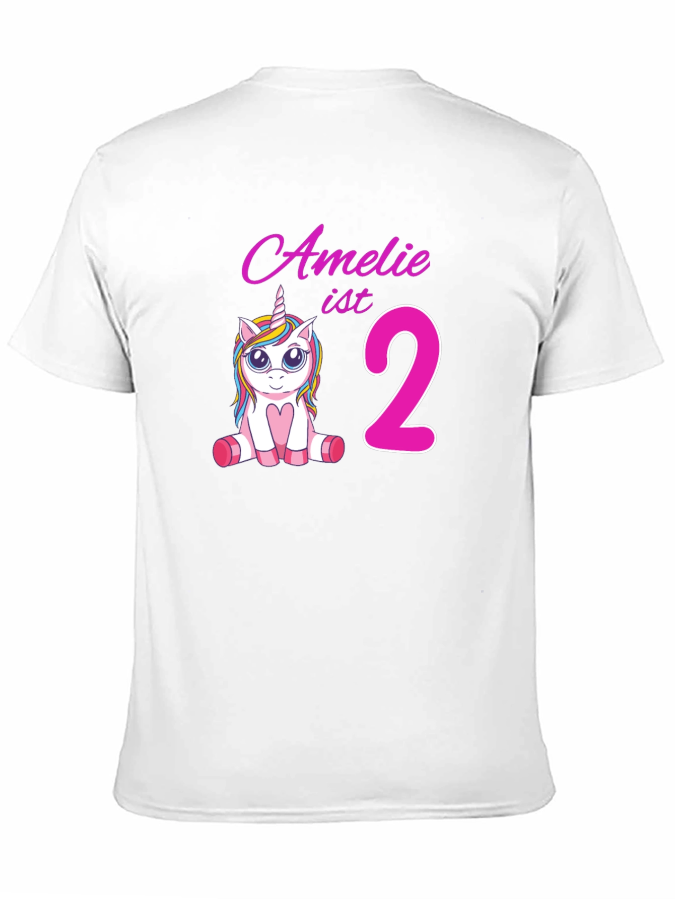 Amelie is 2! Unicorn Birthday T-Shirt