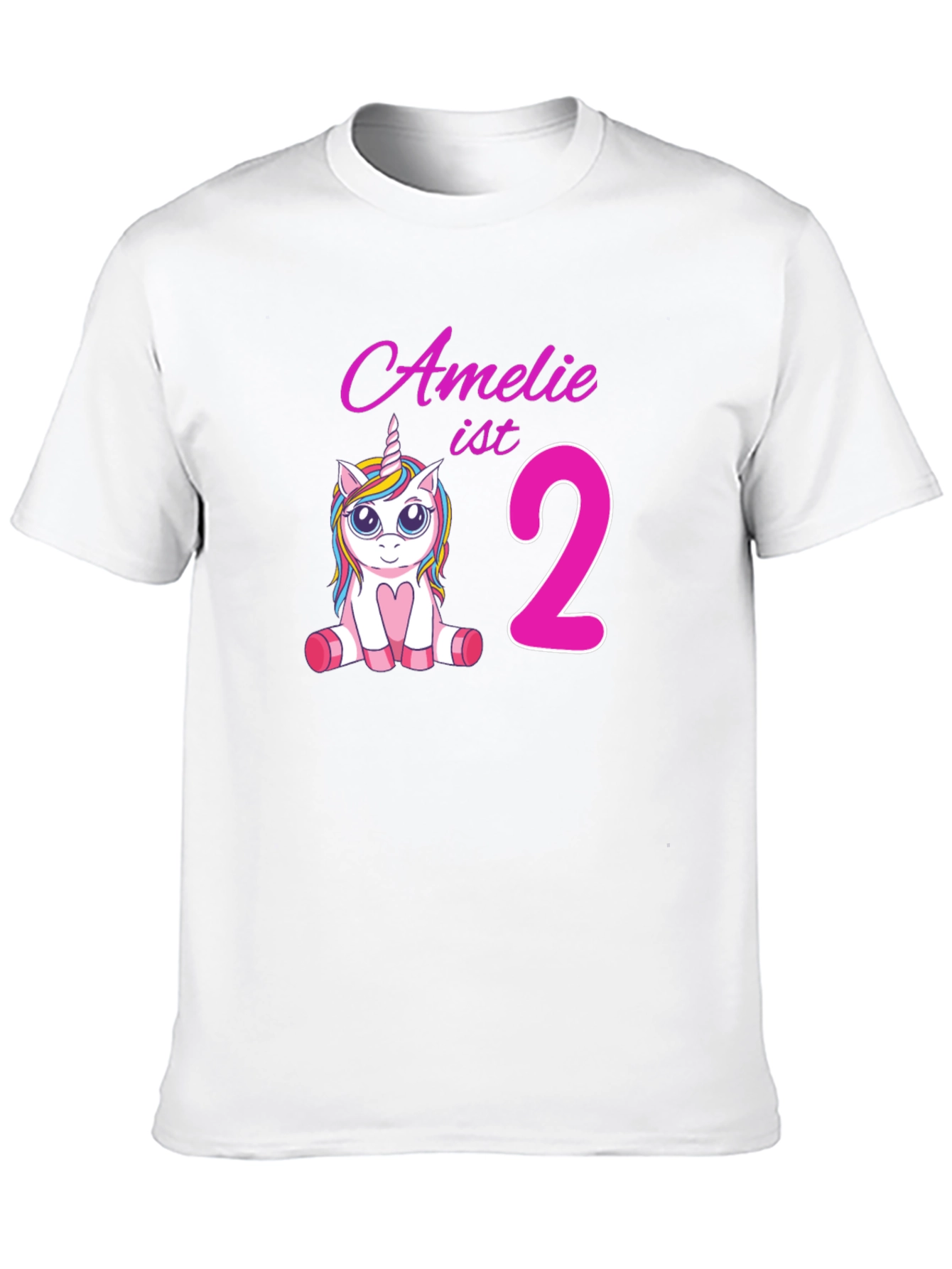 Amelie is 2! Unicorn Birthday T-Shirt