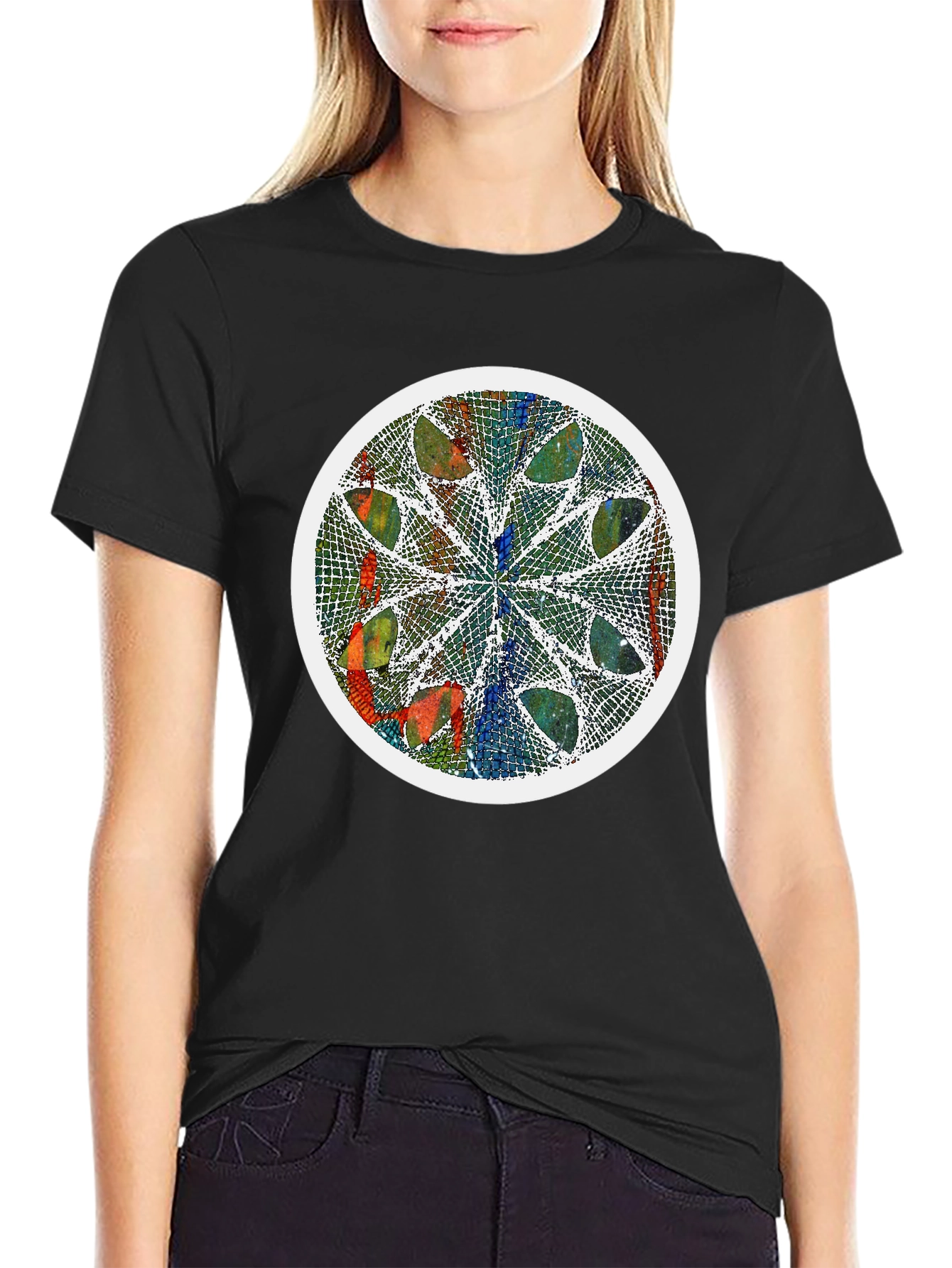 Abstract Art Graphic Tee - Modern Mandala Design