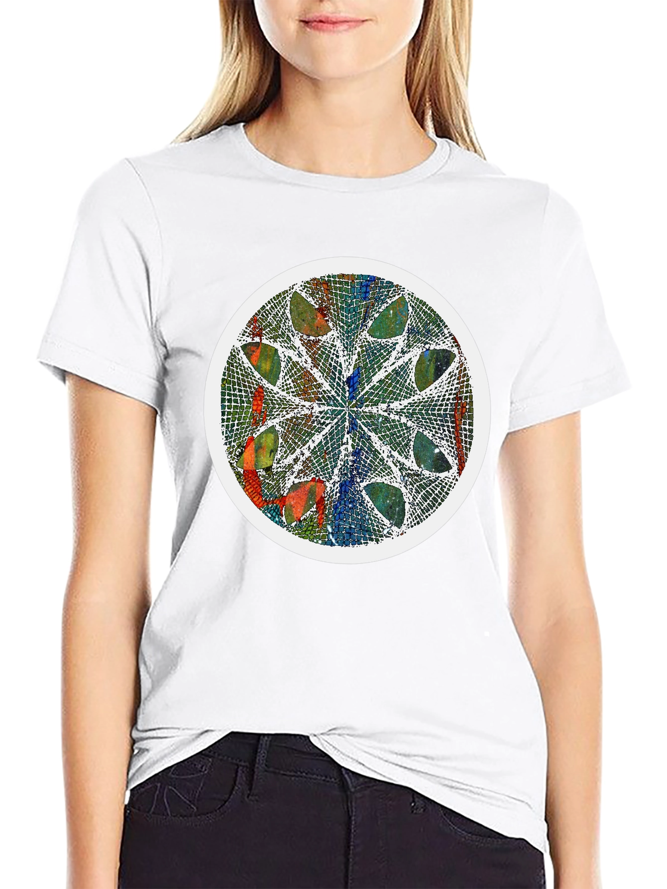 Abstract Art Graphic Tee - Modern Mandala Design
