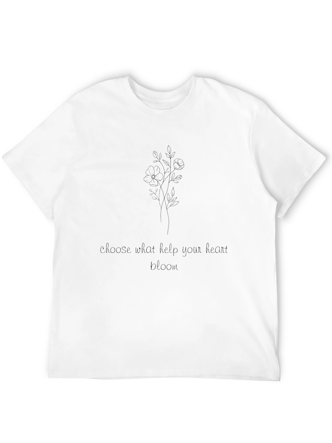 Heart Bloom Black Graphic Tee