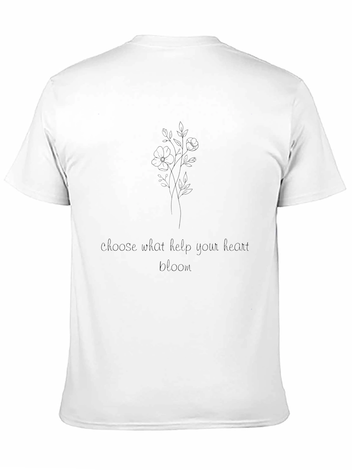 Heart Bloom Black Graphic Tee