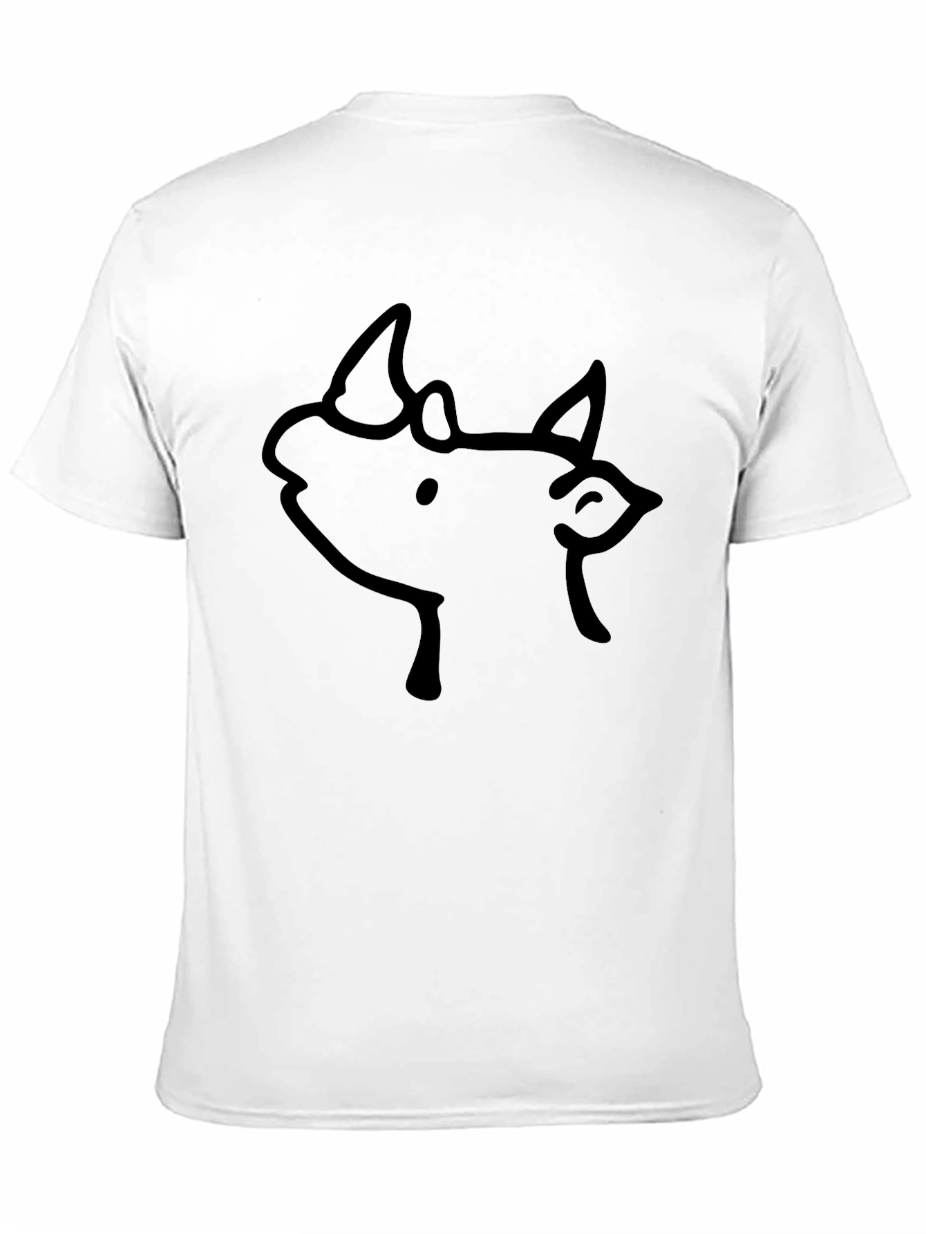 Rhino Sketch Black T-Shirt - Modern Graphic Tee