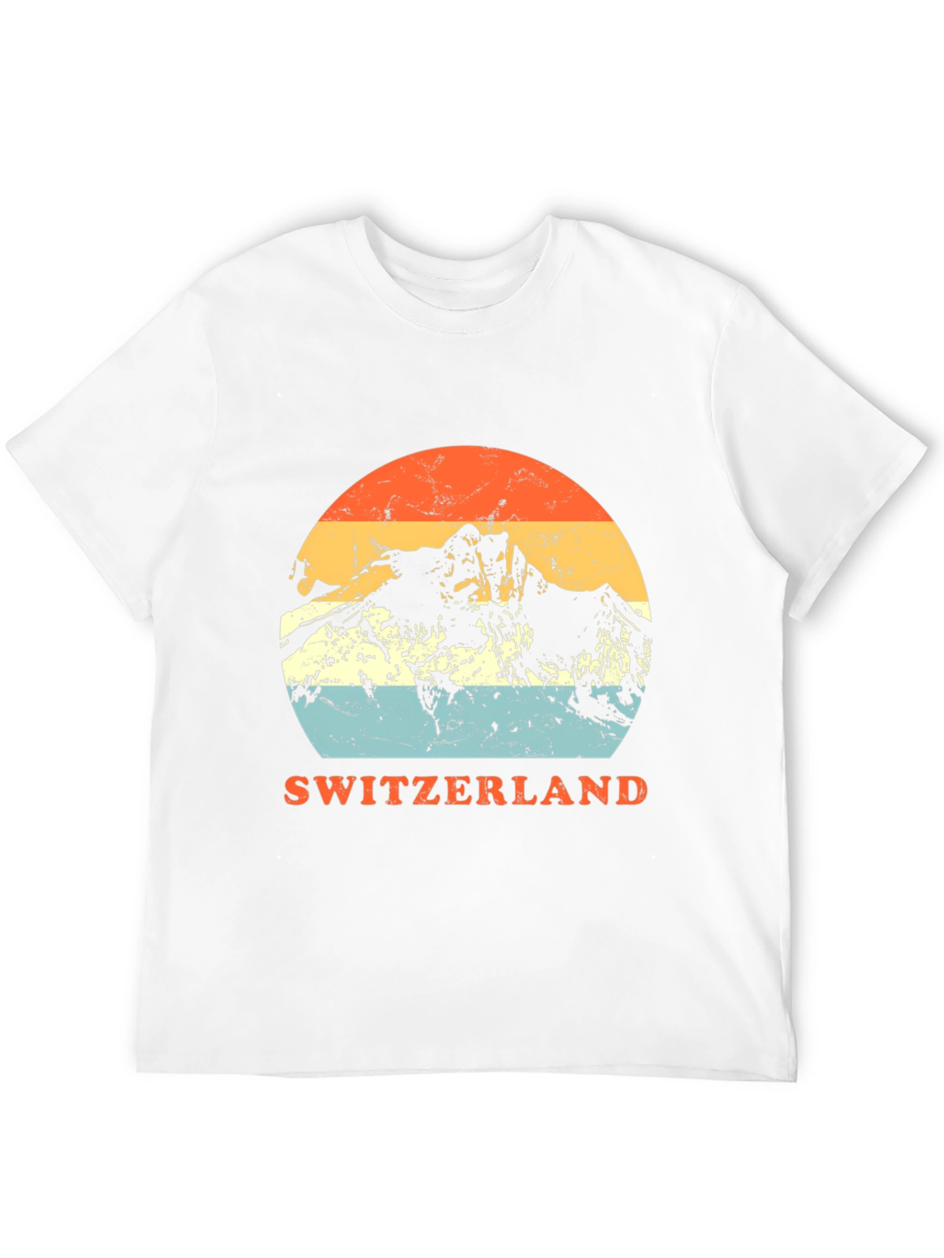 Switzerland Mountain Retro T-Shirt