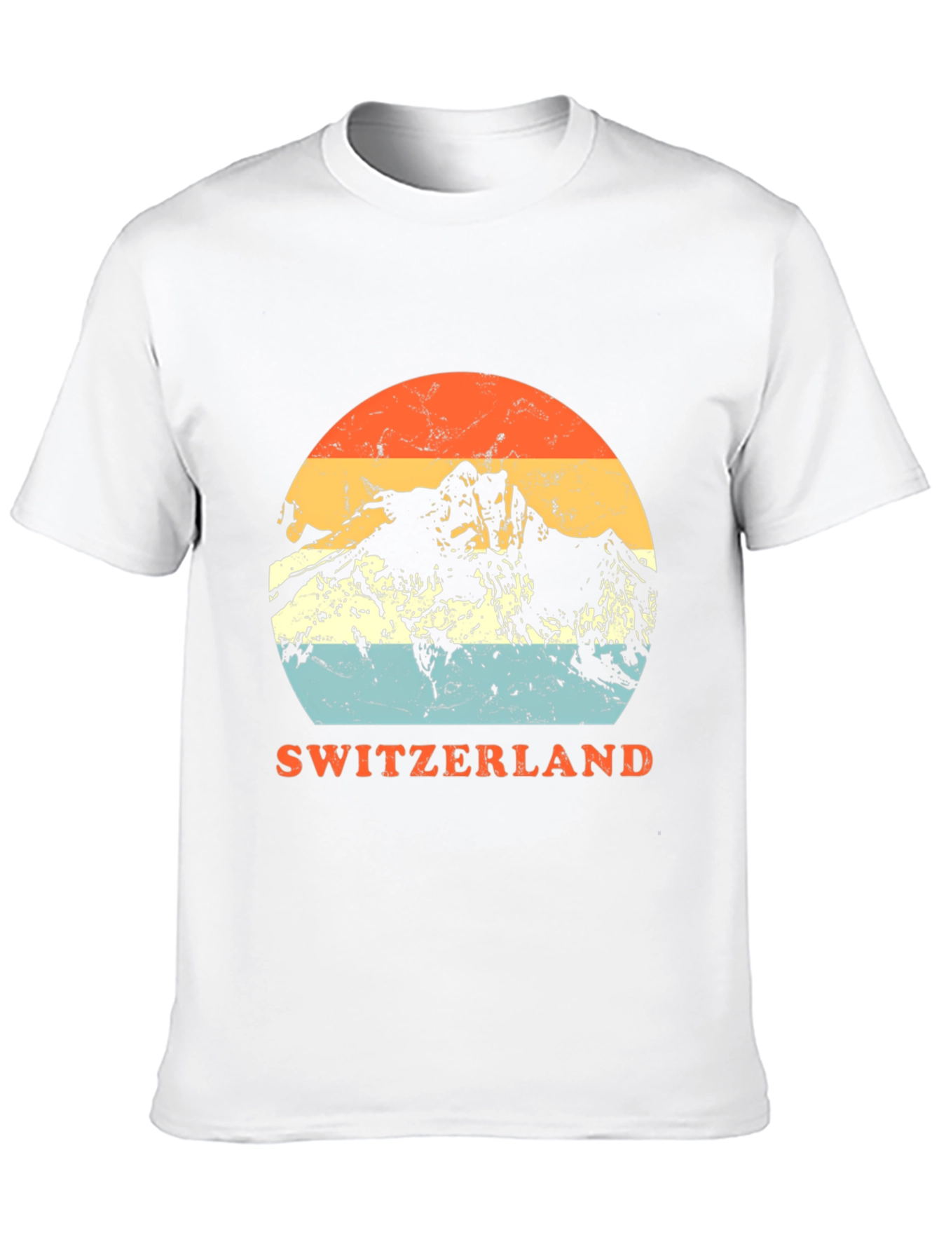 Switzerland Mountain Retro T-Shirt