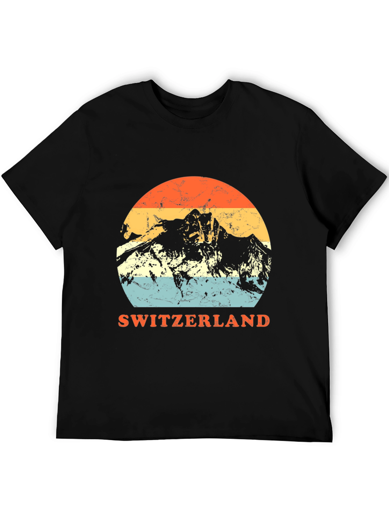Switzerland Mountain Retro T-Shirt