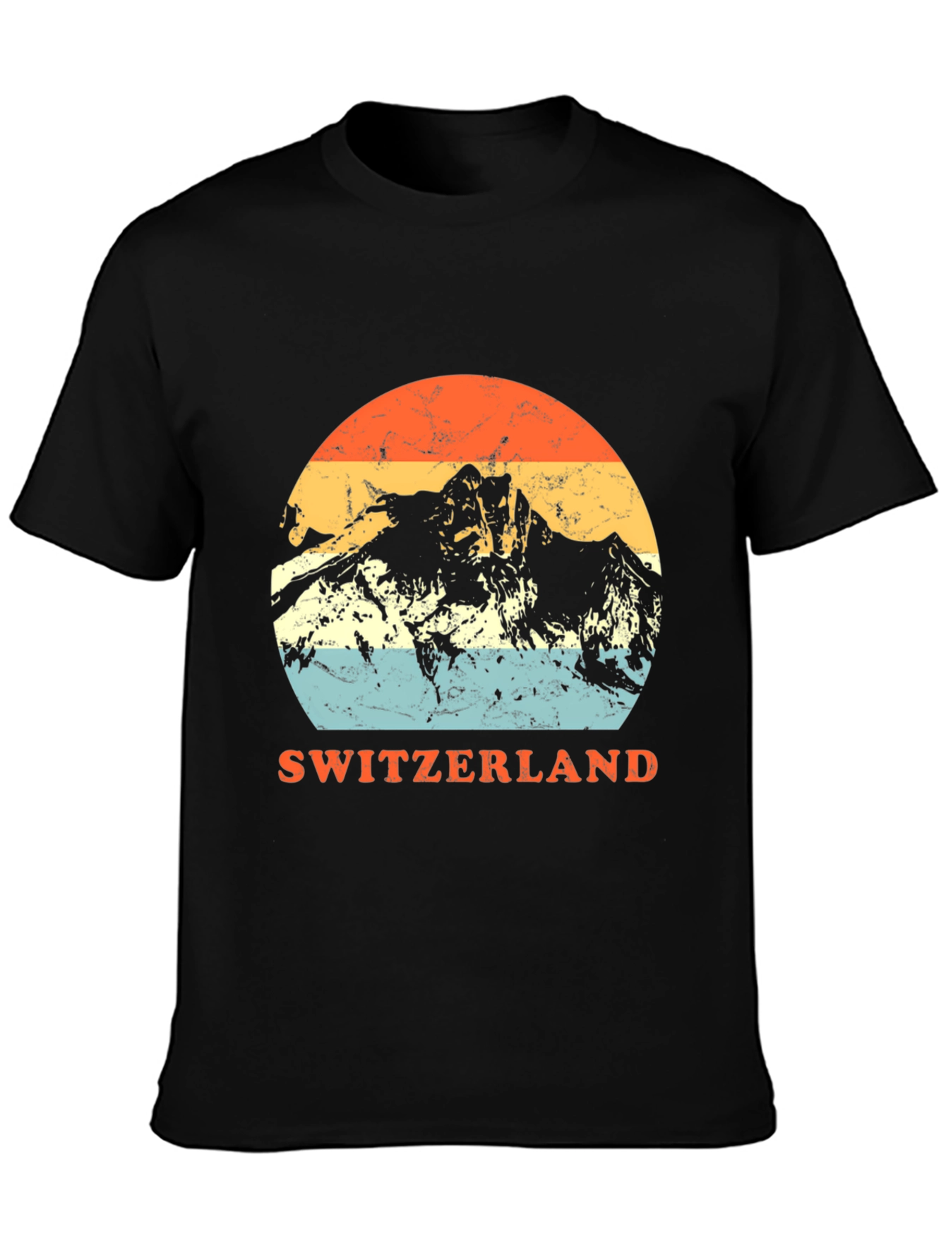 Switzerland Mountain Retro T-Shirt
