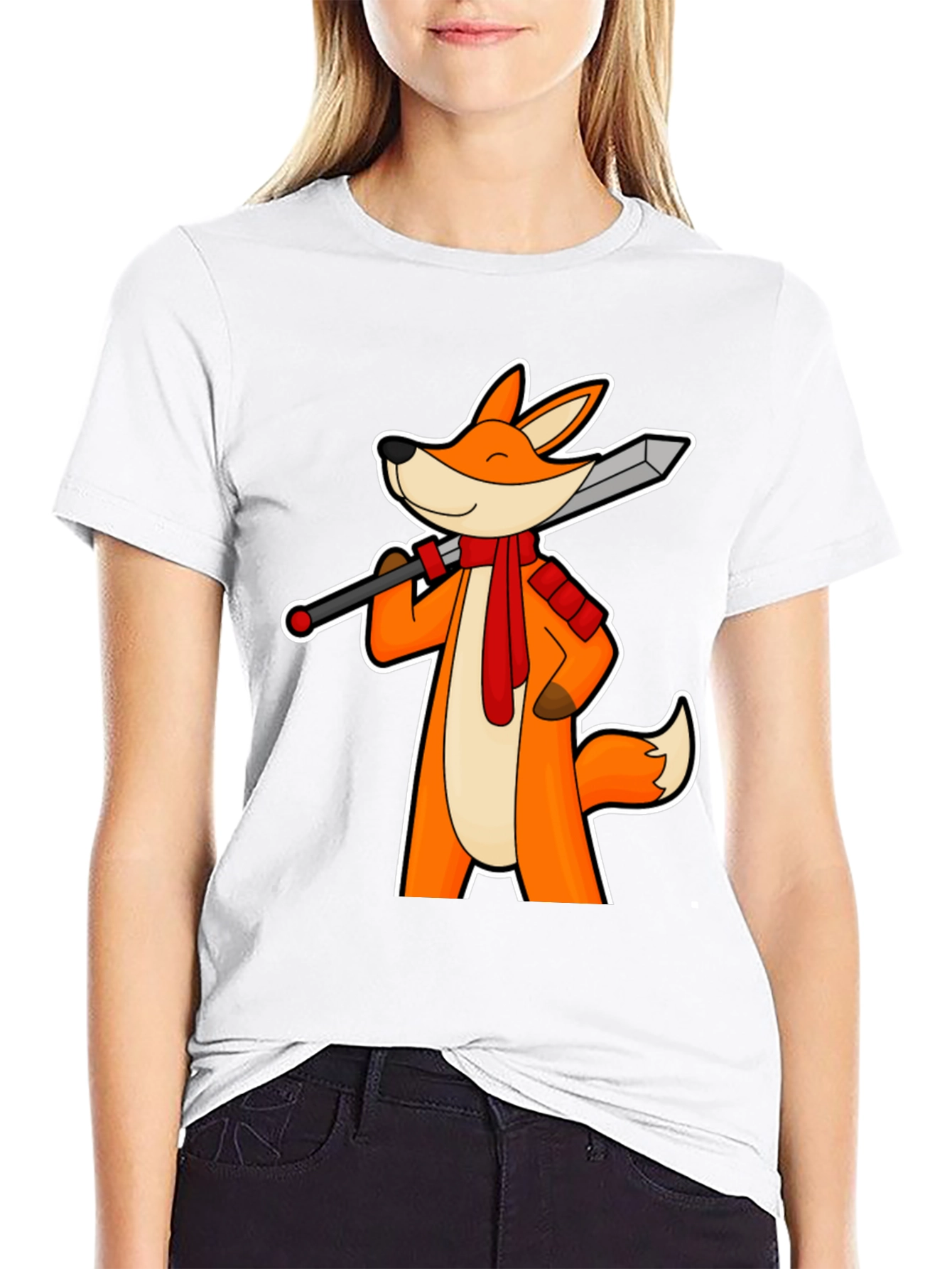 Fox Swordsman T-Shirt - Unique Graphic Tee
