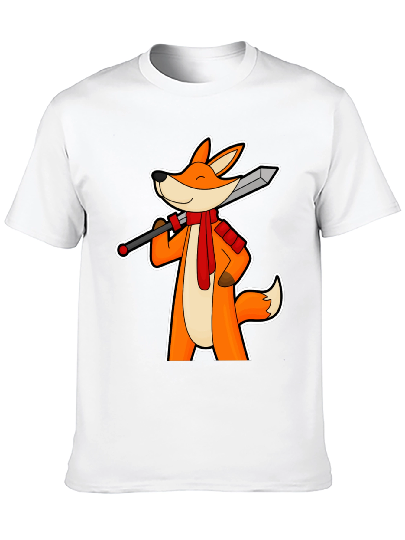Fox Swordsman T-Shirt - Unique Graphic Tee