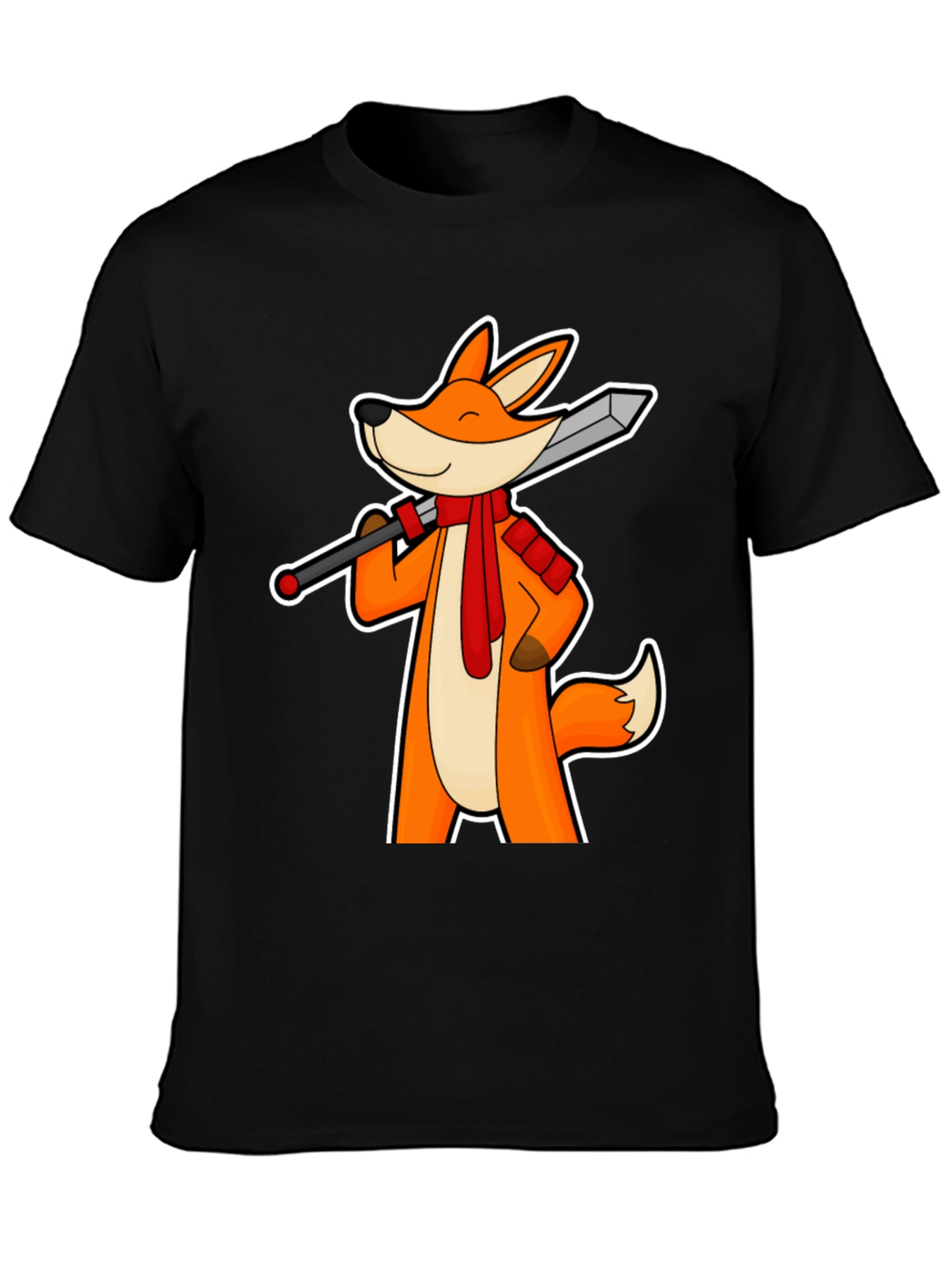 Fox Swordsman T-Shirt - Unique Graphic Tee